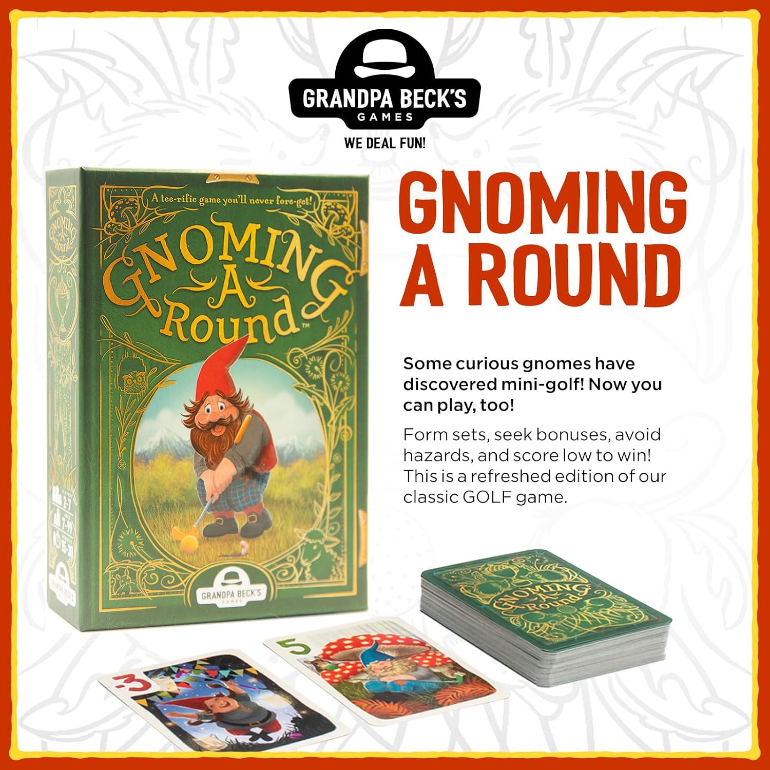 Grandpa Beck's Games | Gnoming A Round | Card Game | 2-7 Players, Ages 7+