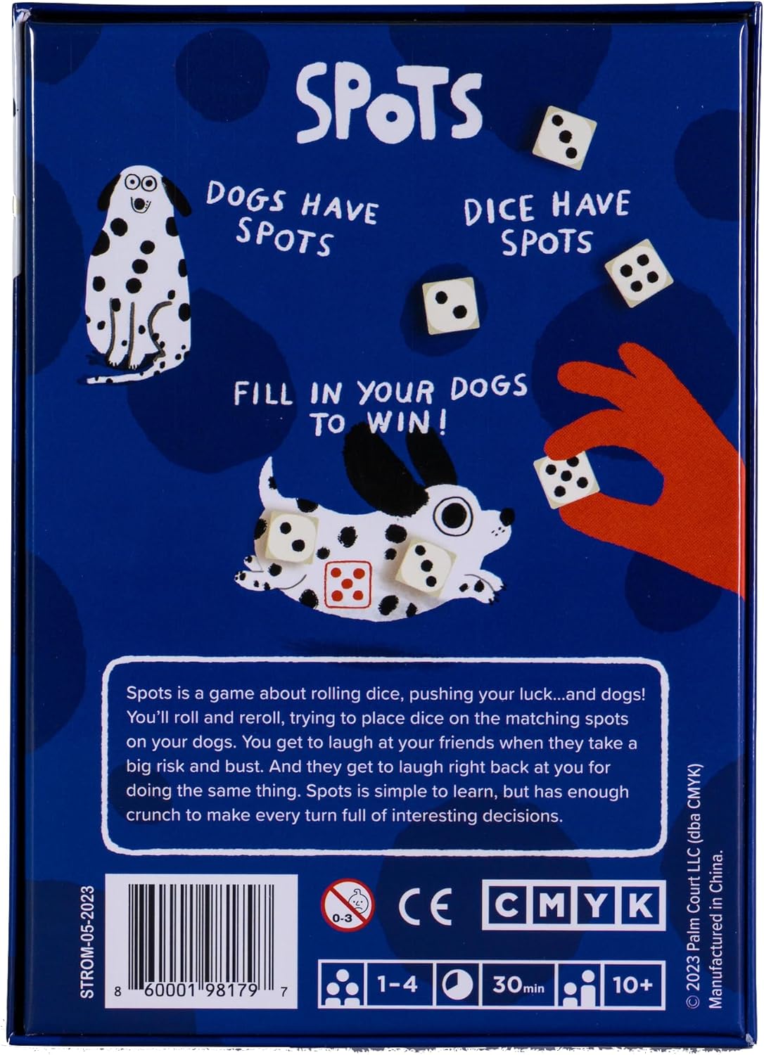 Dalmatian Board Game Spots Gambling Dog Dice Luck Casual Party Educational Toy Card