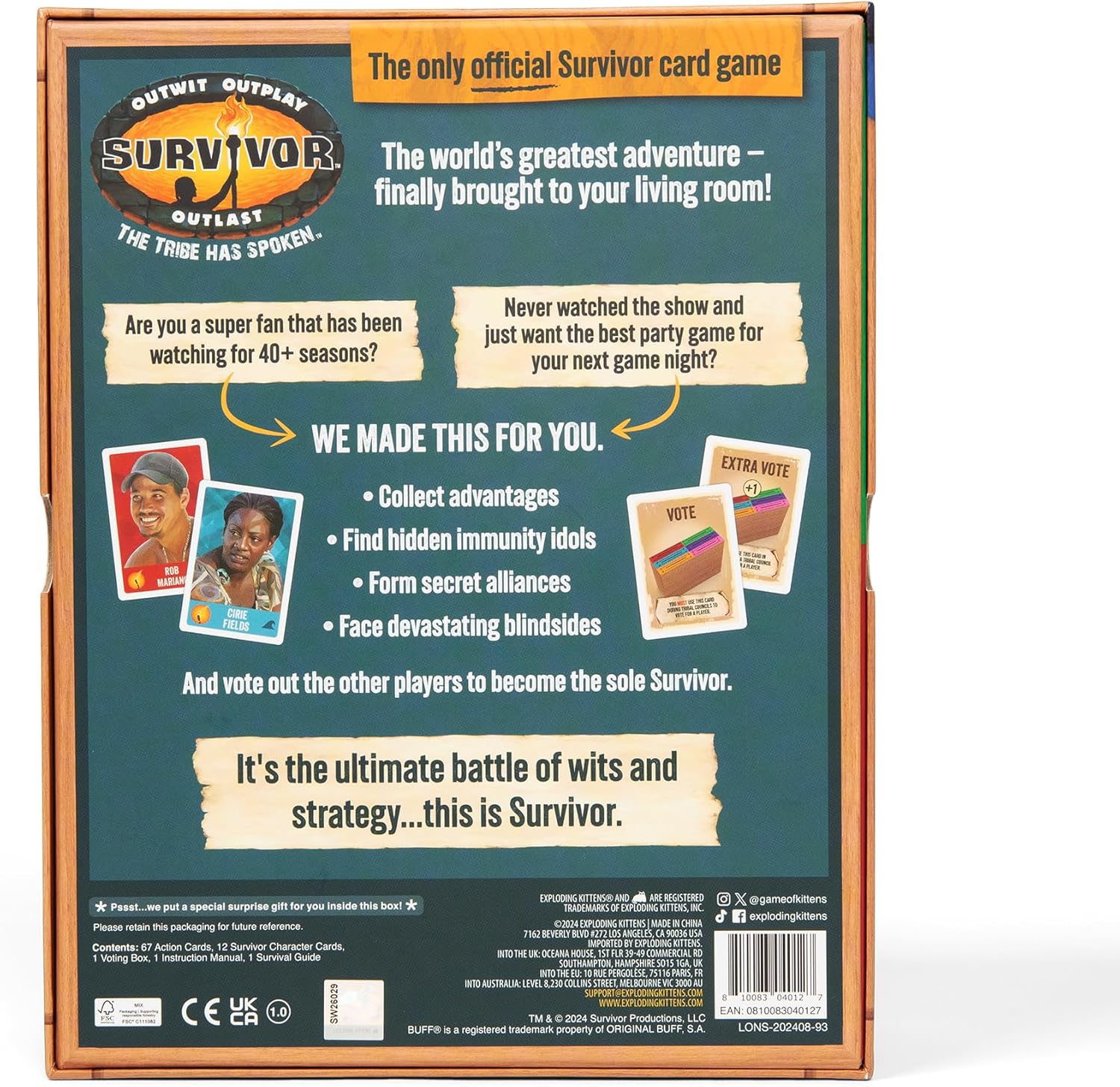 Survivor The Tribe Has Spoken By Exploding Kittens - cards image 3