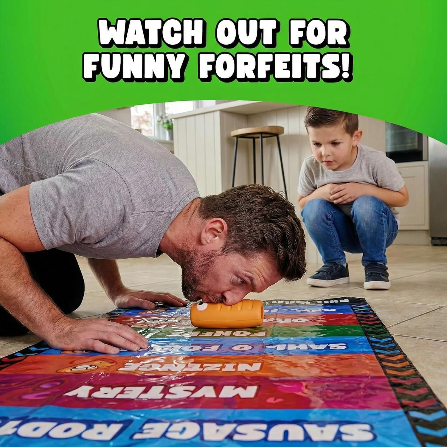 Sausage Roll Board Game - Silly Team Challenge for Kids, Teens & Adults