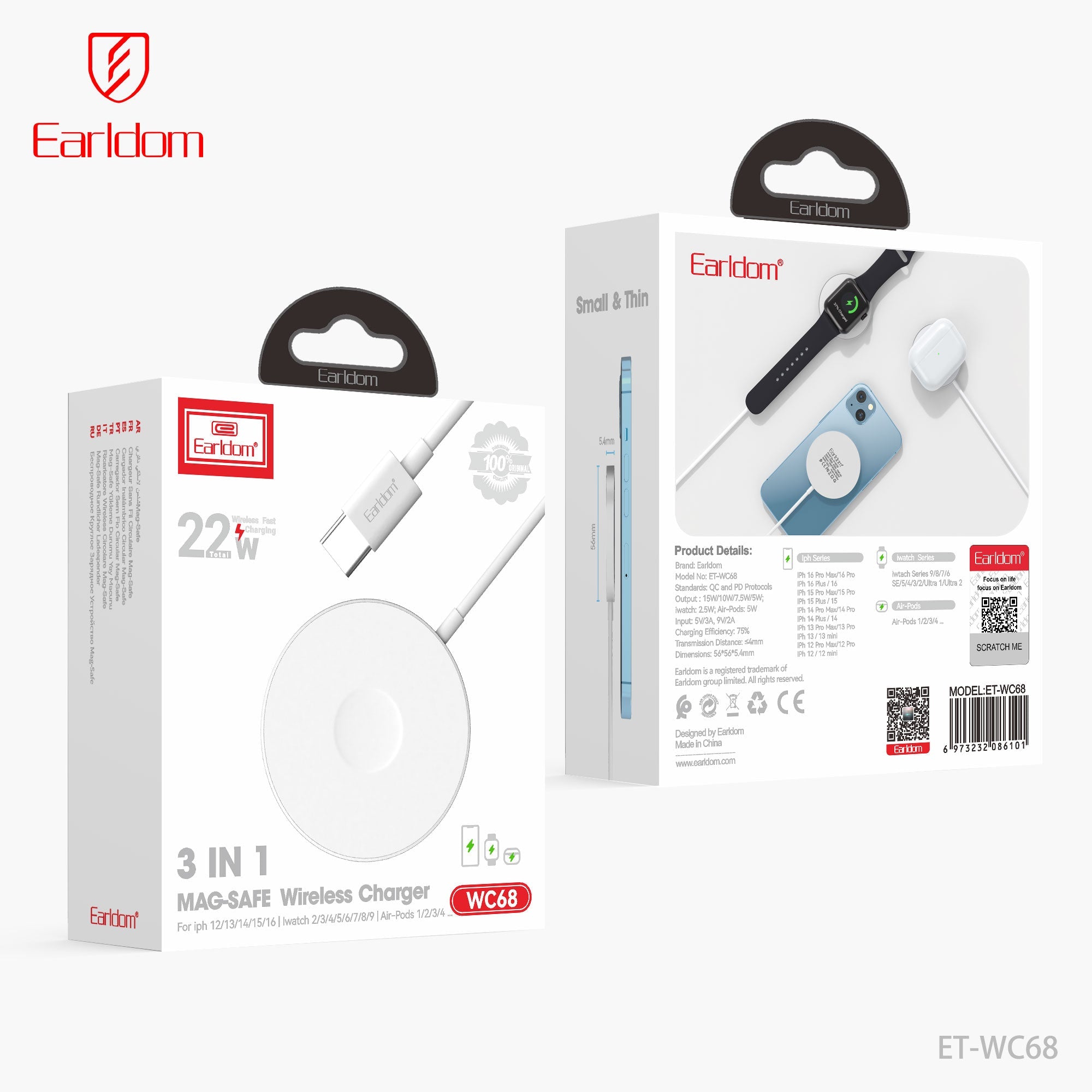 ET-WC68 3in 1 wireless charger
