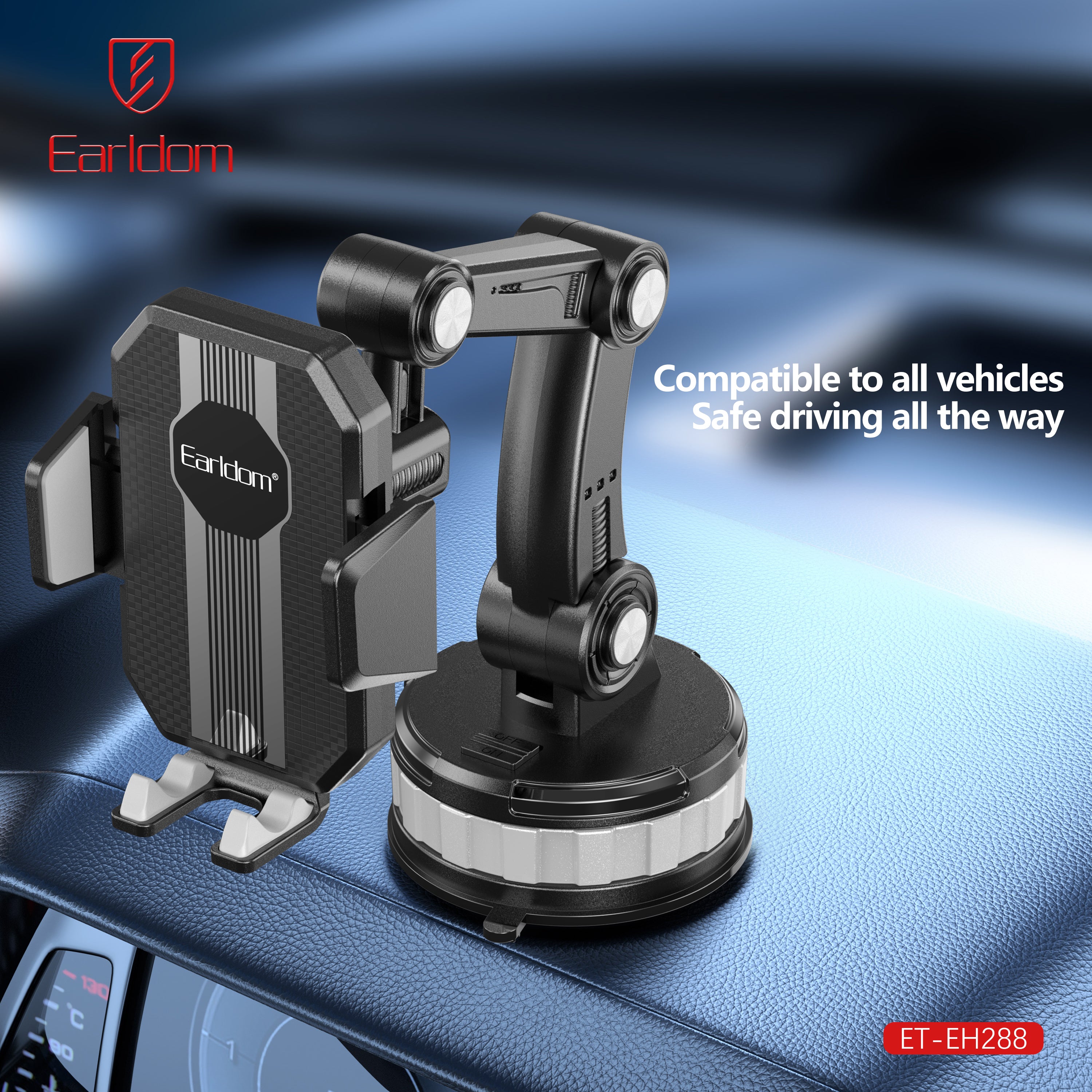 Earldom Eh228 long arm suction cup holder