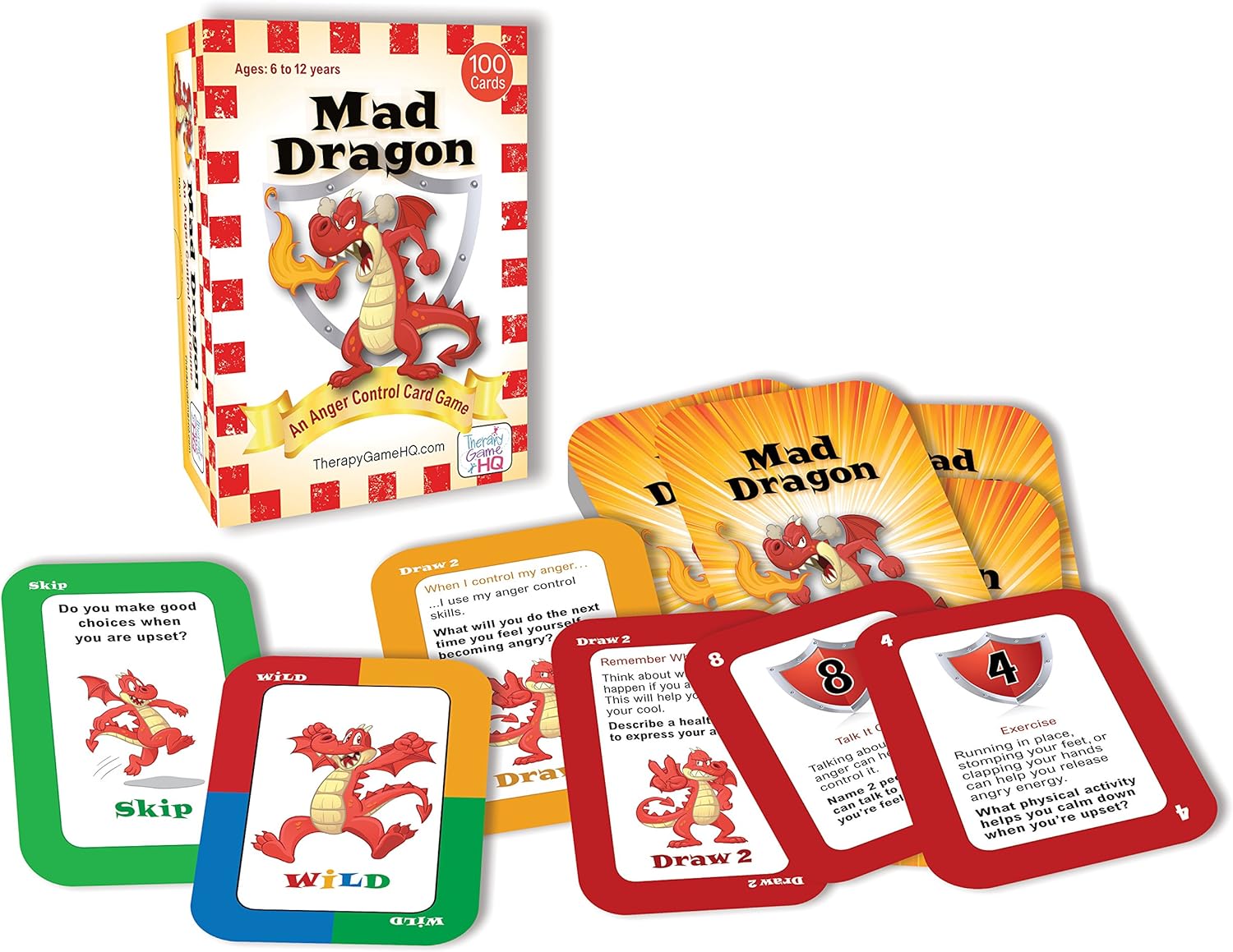 Mad Dragon: An Anger Control Card Game Board Games 14years +