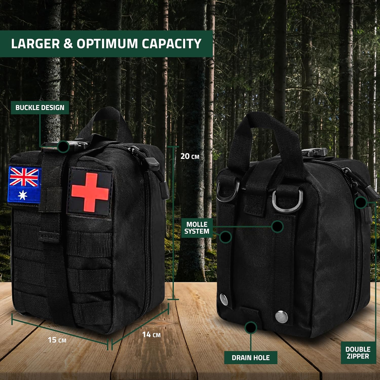 Survival Kit 249 PCS Emergency & First Aid Kit with MOLLE System - Professional Tool for Camping, Earthquake, Adventure
