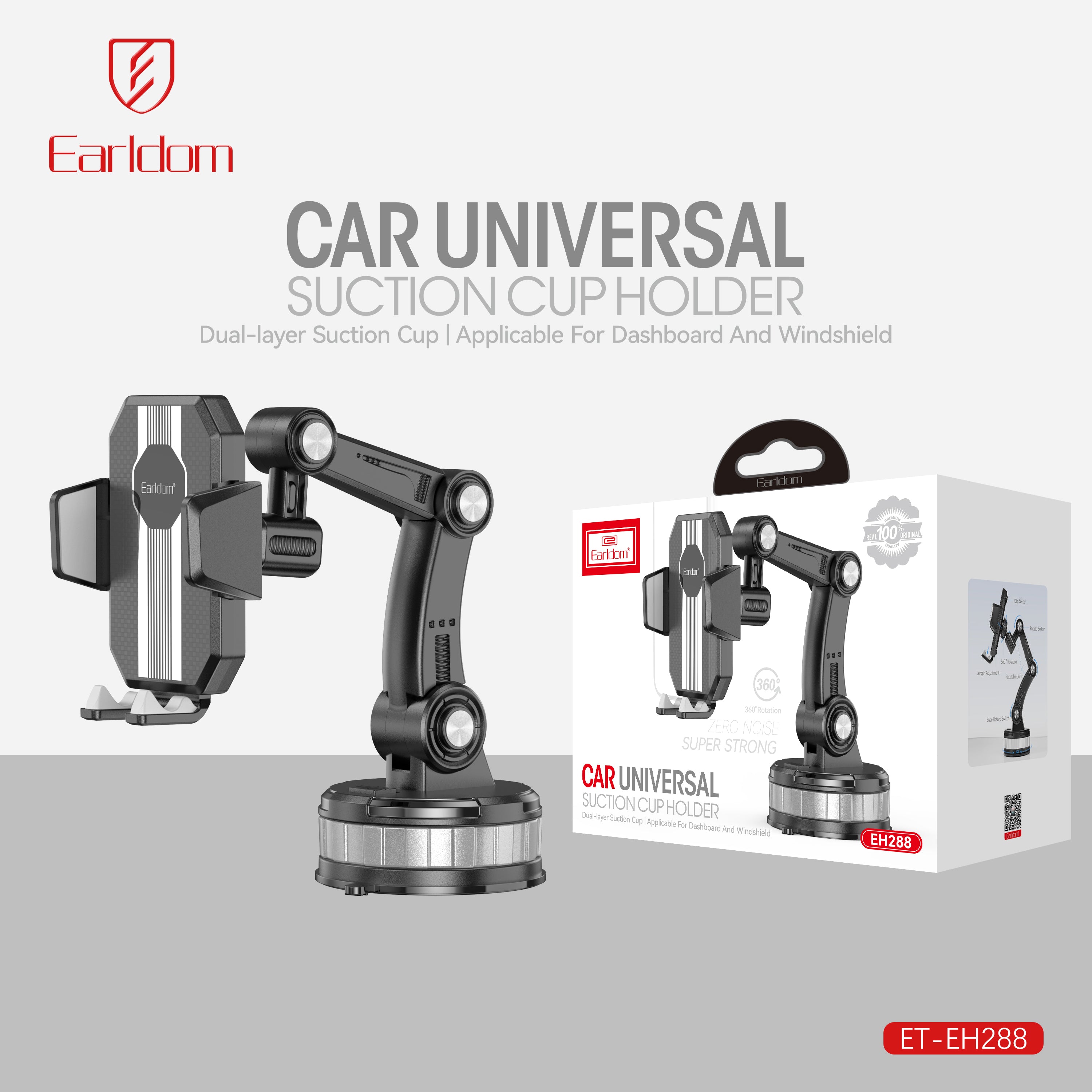 Earldom Eh228 long arm suction cup holder