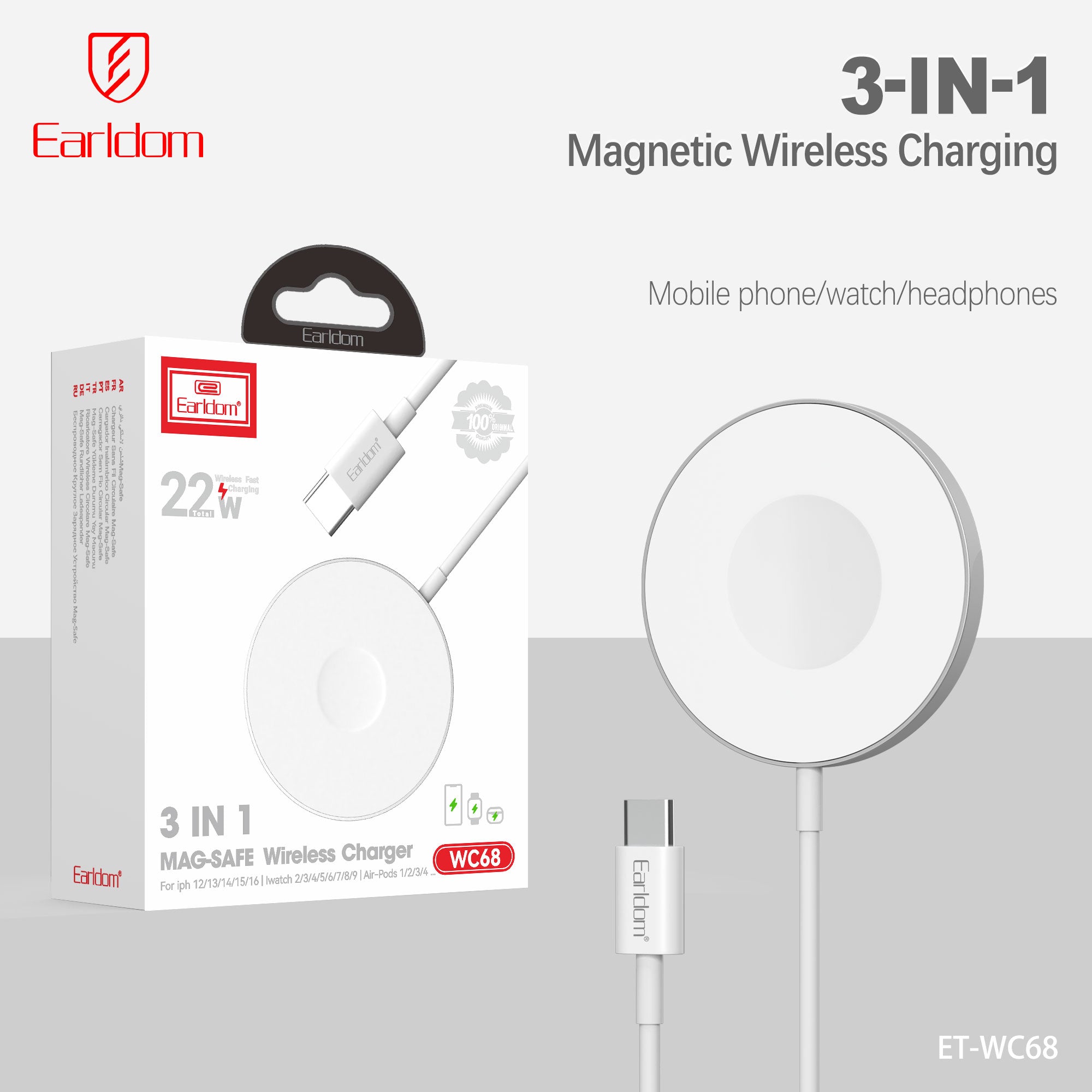 ET-WC68 3in 1 wireless charger