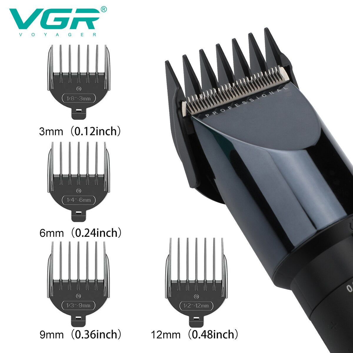Professional Hair Trimmer Hair Cutting Machine Cordless Barber Rechargeable Trimmer