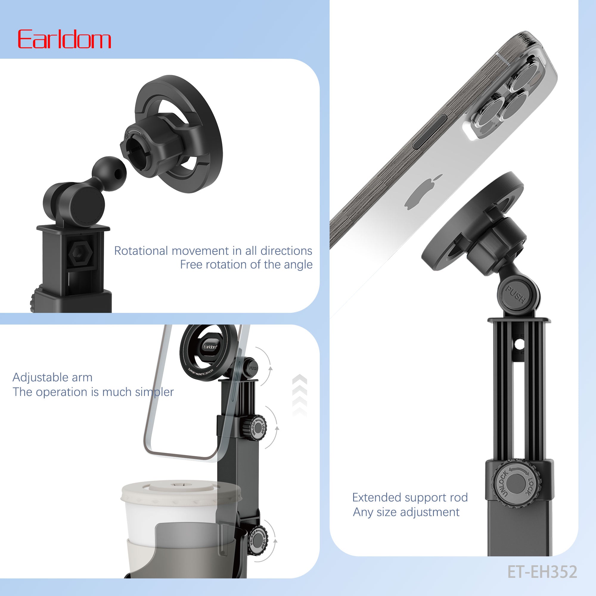 Earldom EH352 magnetic car cup holder product image 6