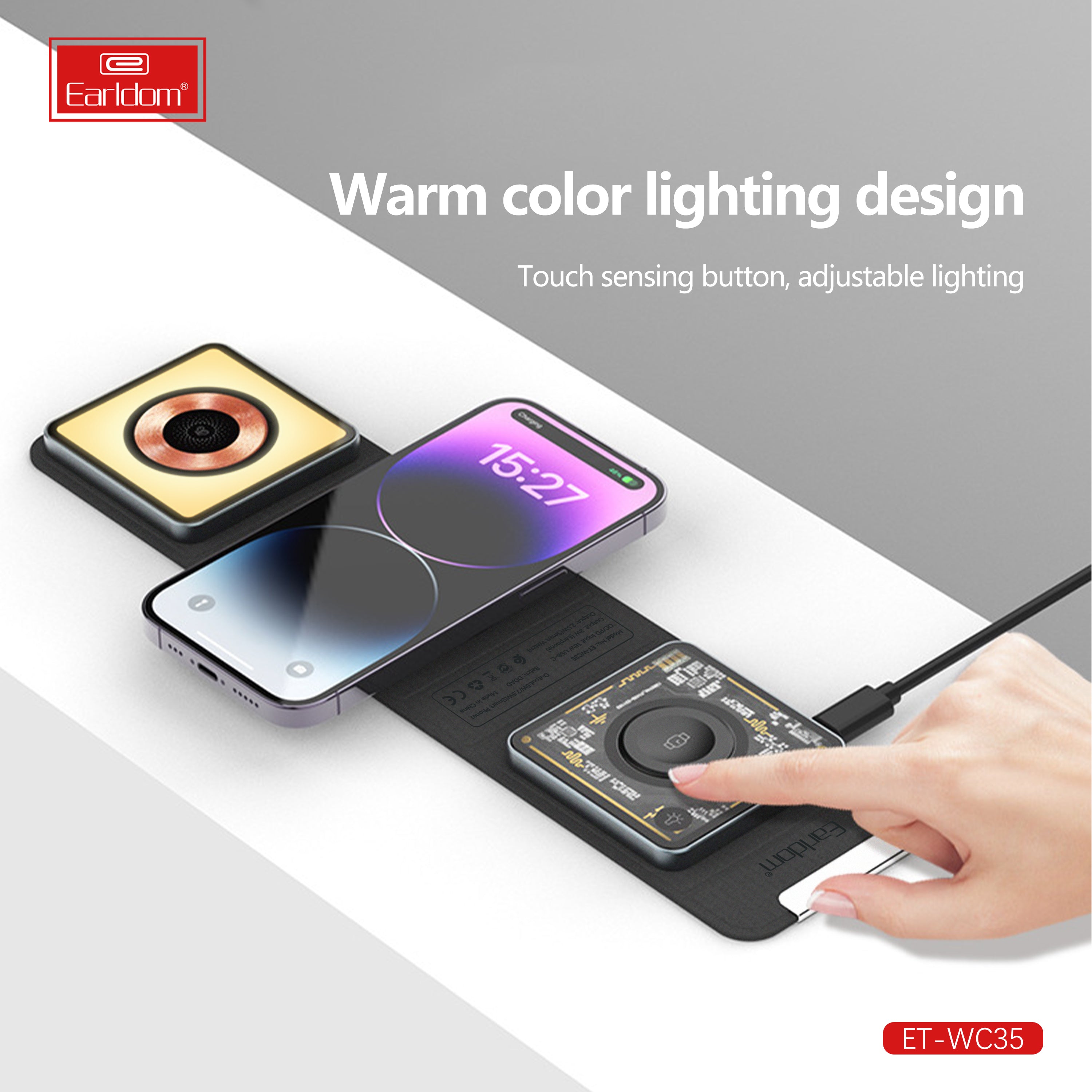 Earldom WC35 3-in-1 Foldable Wireless Charger product image 5