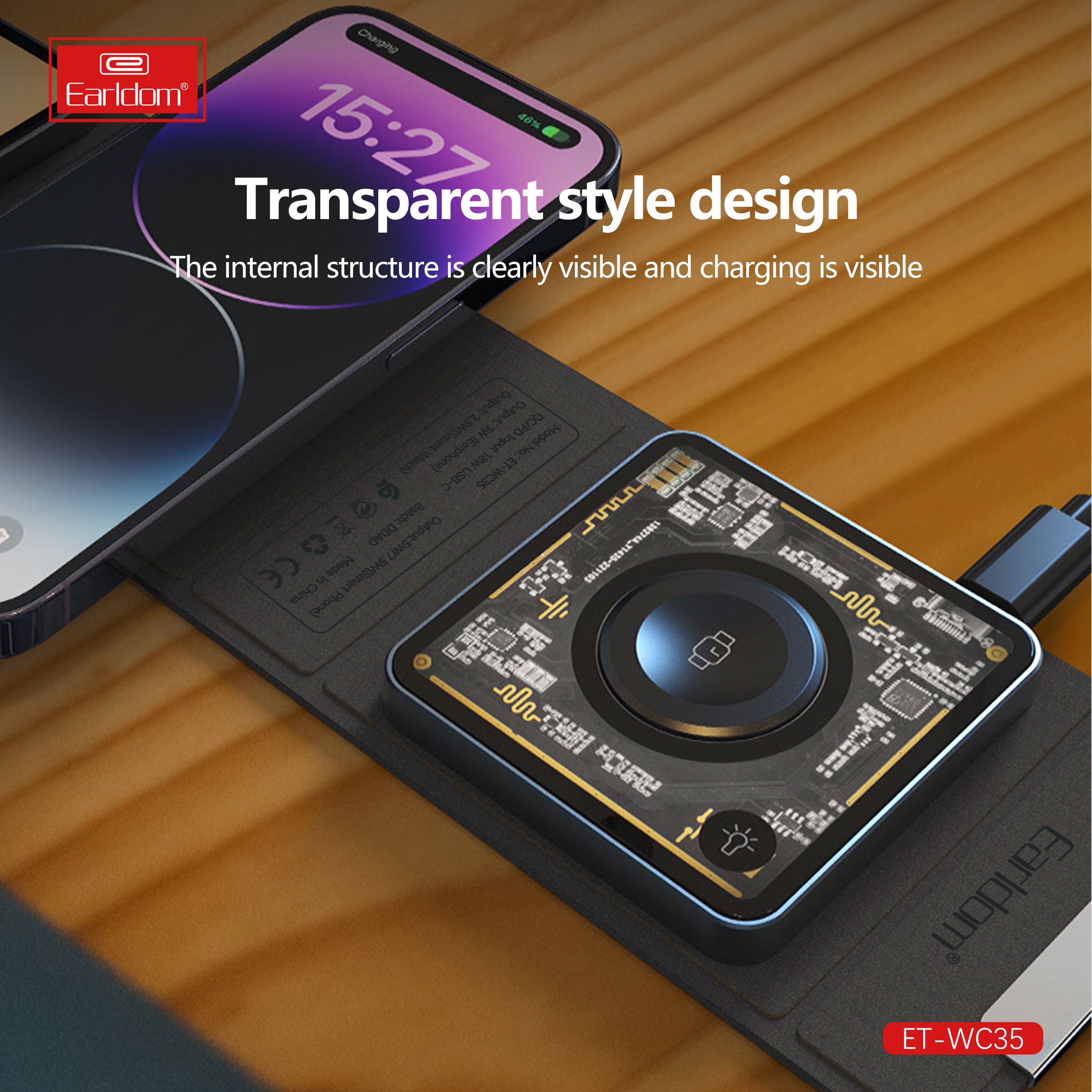 Earldom WC35 3-in-1 Foldable Wireless Charger product image 8