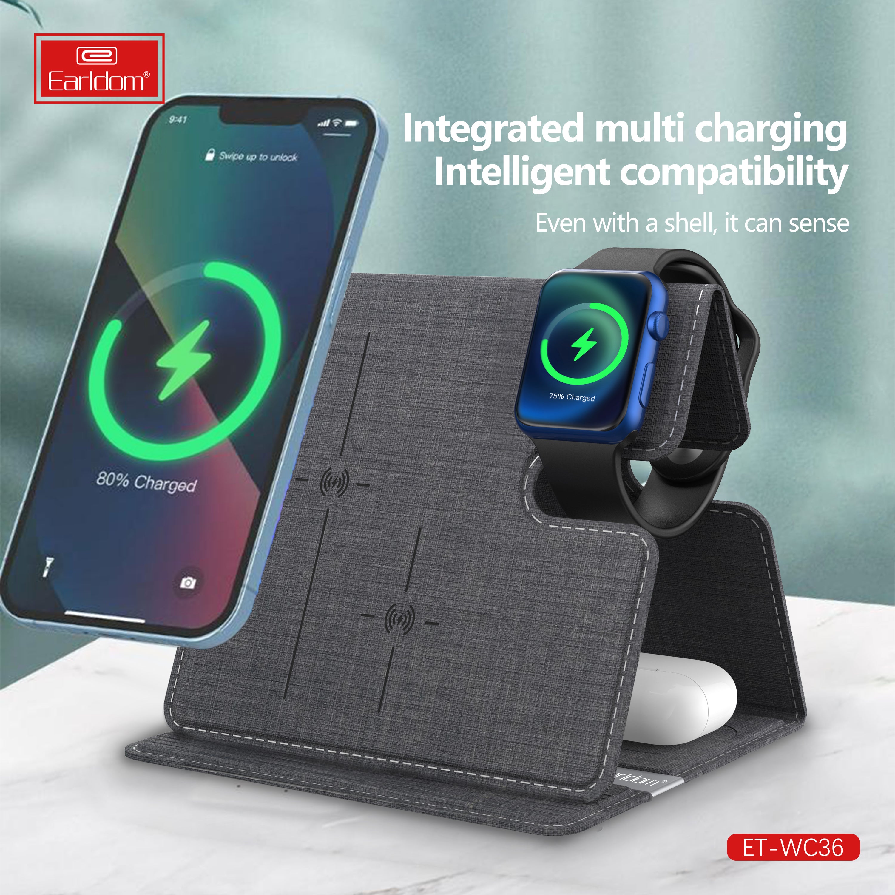 Earldom WC36 3-in-1 Foldable Wireless Charger product image 5