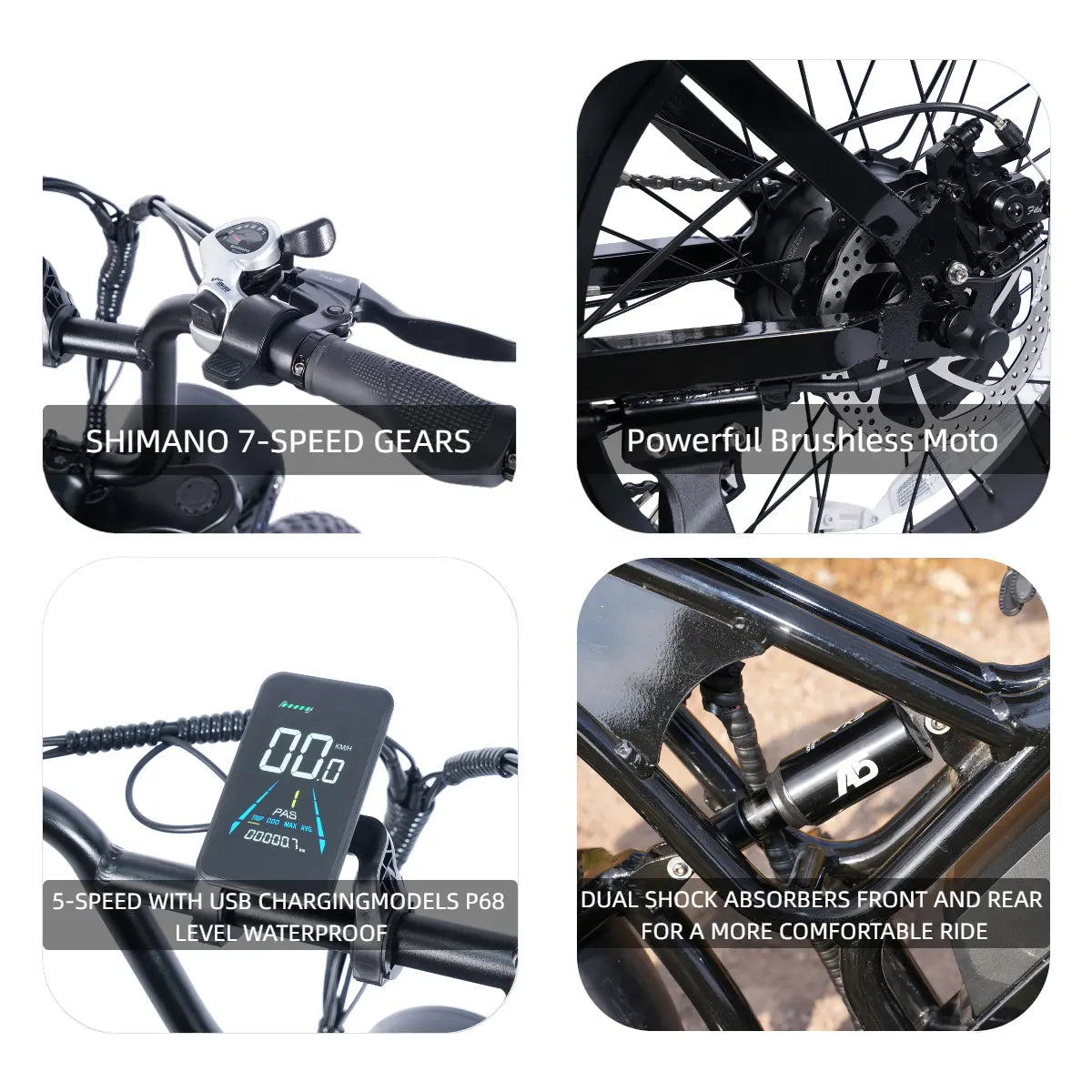 Electric Dirt Bike 500w Ecoride E-Bike 48v13ah Electric Bike Adult  Mountain Bike