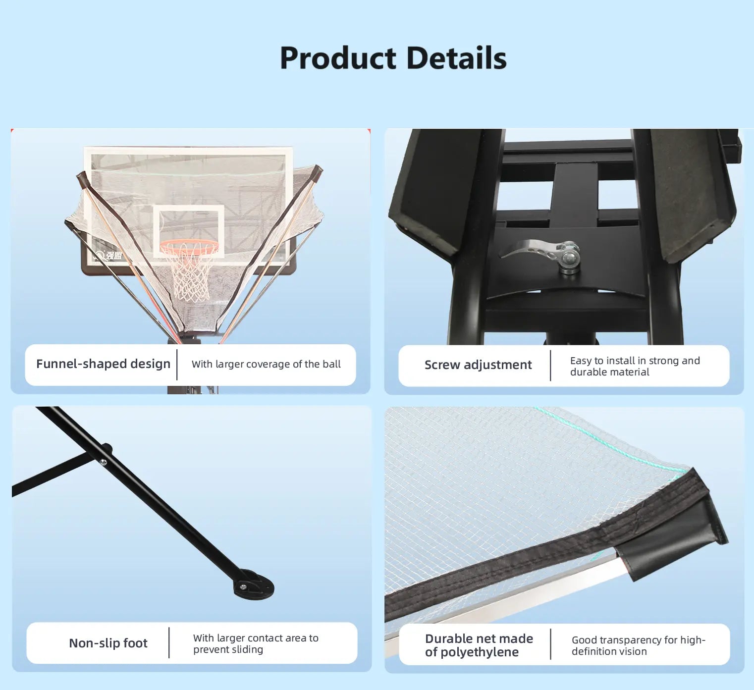 Basketball Rebounder Net Return System Portable Shot Trainer Rebound Shot Trainer Basketball Training Equipment