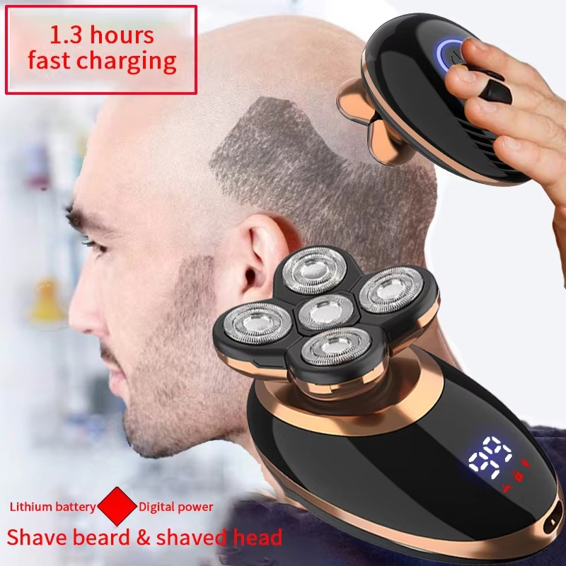 VGR V-316 Mens Head Shaver for Bald Men 5 in 1 LED Electric Cordless Shaver - VGR image 4
