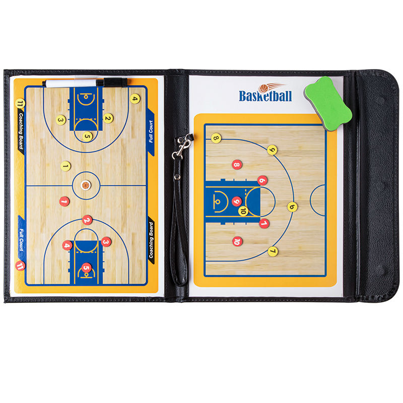 Basketball  Portable PU Leather Foldable Magnetic Coach Board Basketball Training Equipment