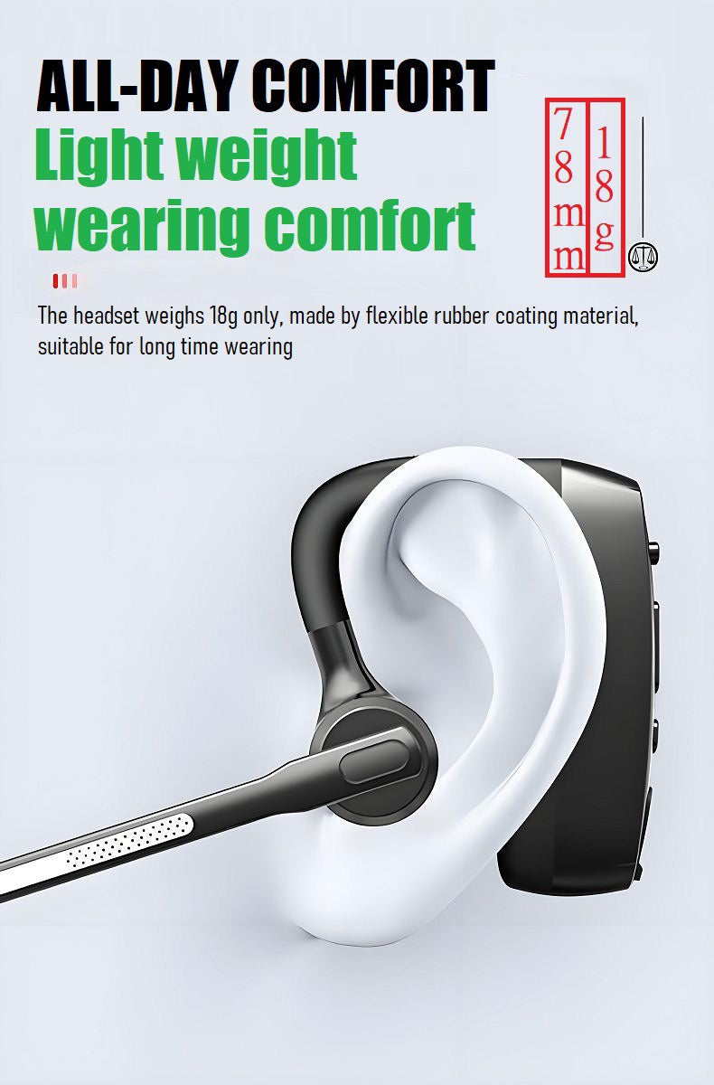 Ai Noise Reduction for Calls, Cross-Border 70db A8H Single-Ear Earphone with Dnn Neural Network