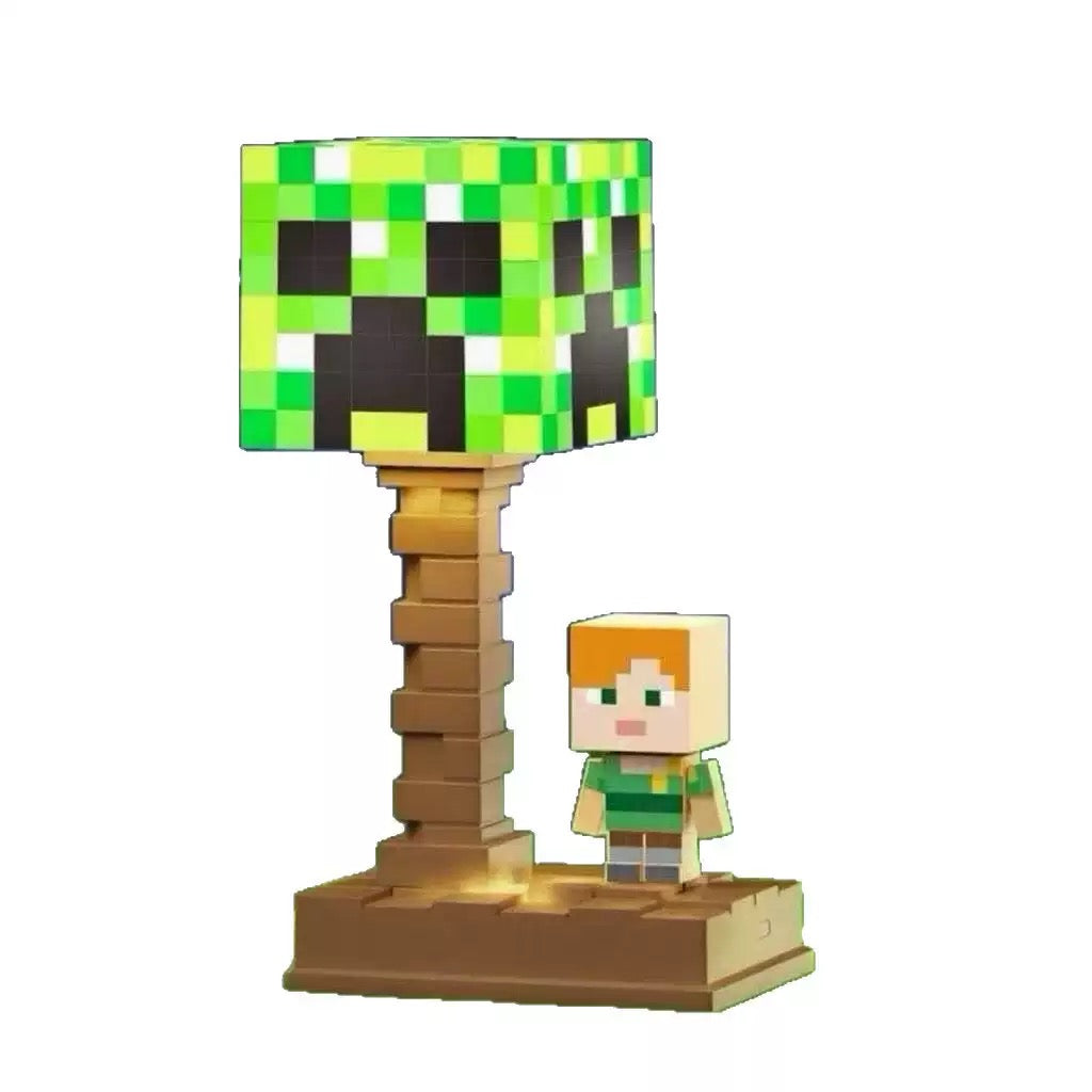 Mc Minecraft I Game Peripheral Cartoon Pixel Table Lamp Bedroom Bedside Desktop Creative Small Rechargeable Night Light 