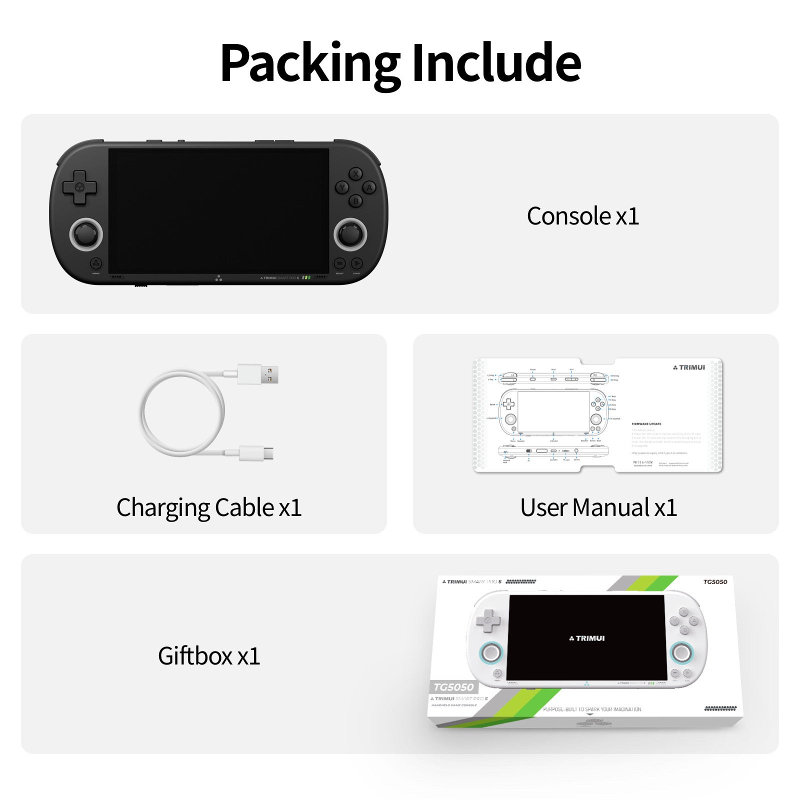 Blow Rice Trimui Smart Pro S Open Source Handheld 5inch Wireless Portable New Retro Psp Game Console-green