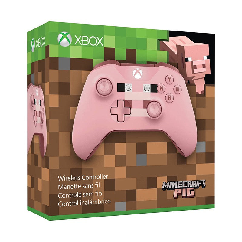 XBOX ONE S wireless handle ones wireless bluetooth handle with vibration handle xbox game handle Minecaraft Pig Pink - G