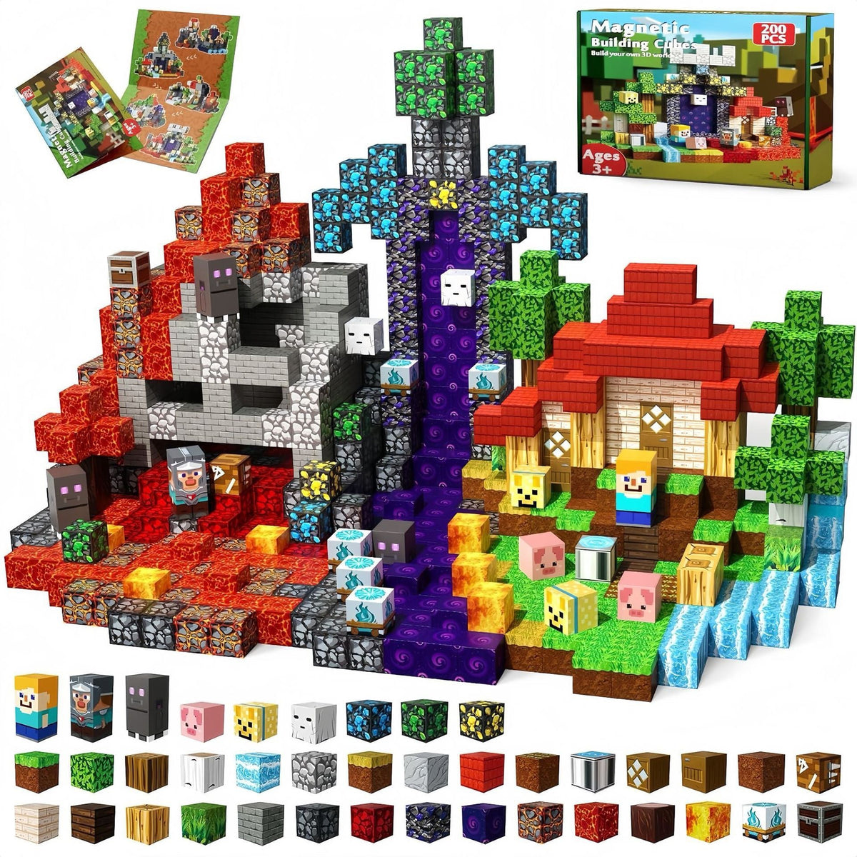 Escape Adventure Creative DIY Cube Building Set - 200 Pieces
