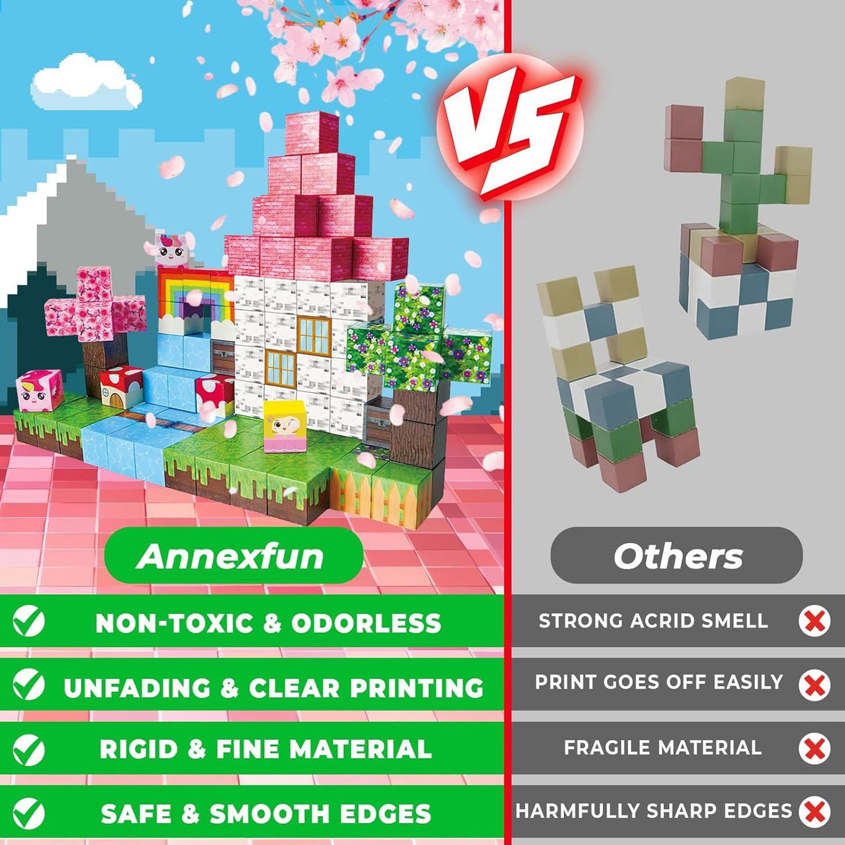 Unicorn Creative DIY Cube Building Set - 100 Pieces