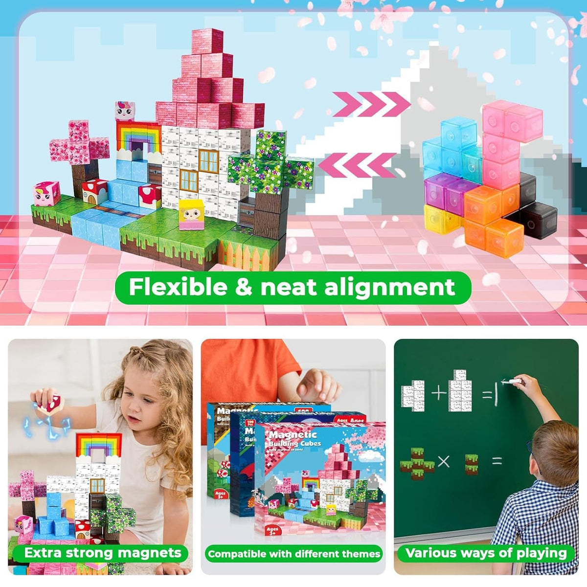 Unicorn Creative DIY Cube Building Set - 100 Pieces