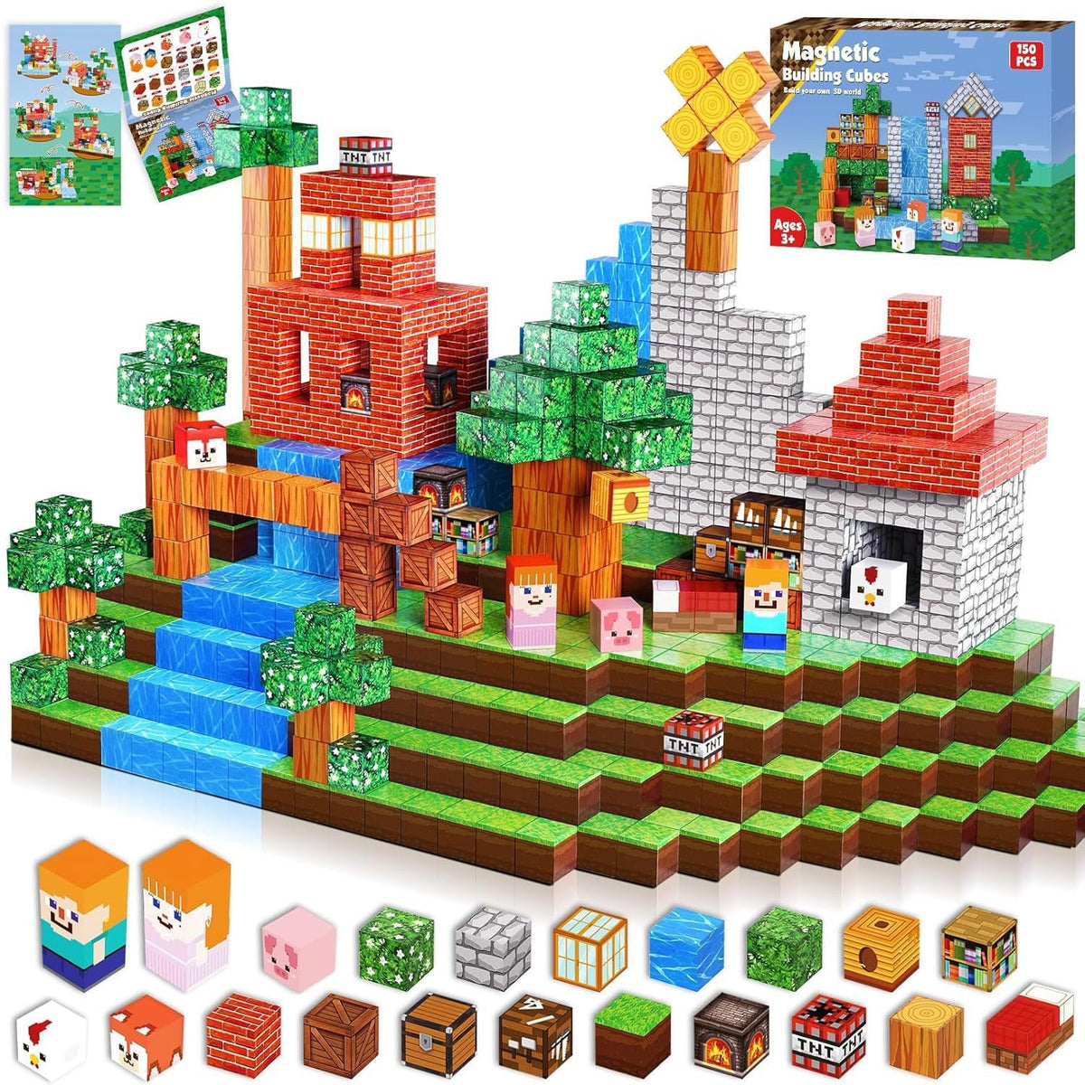 Animal House Creative DIY Cube Building Set - 150 Pieces