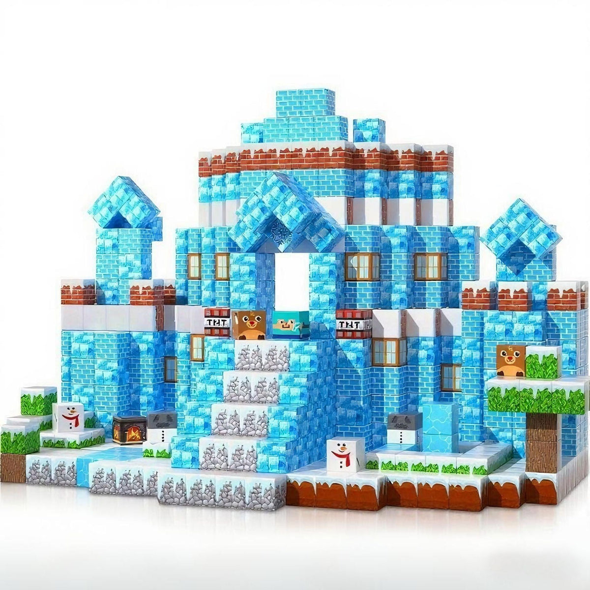 Ice Snow Creative DIY Cube Building Set - 100 Pieces