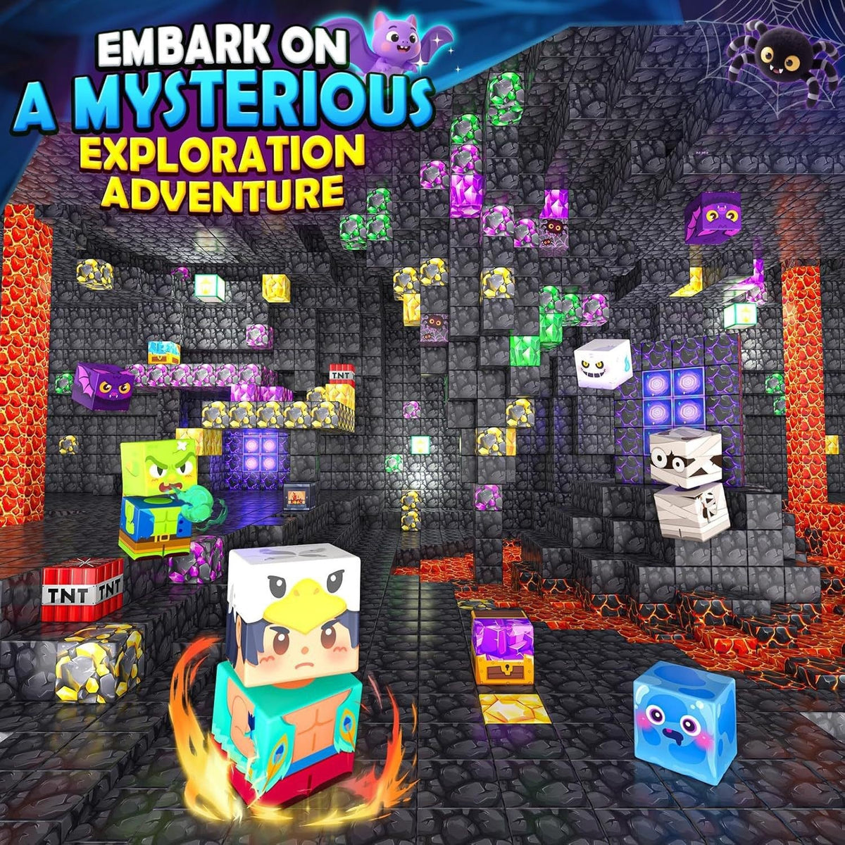 Lava Cave Creative DIY Cube Building Set - 200 Pieces