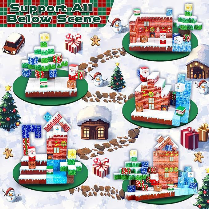 Christmas Creative DIY Cube Building Set - 150 Pieces
