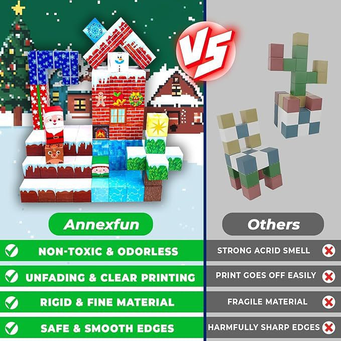 Christmas Creative DIY Cube Building Set - 150 Pieces