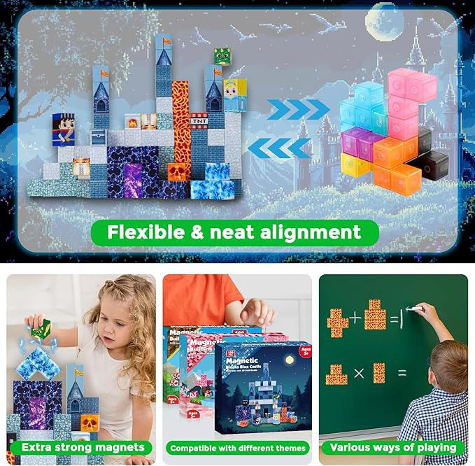 Blue Castle Creative DIY Cube Building Set - 100 Pieces