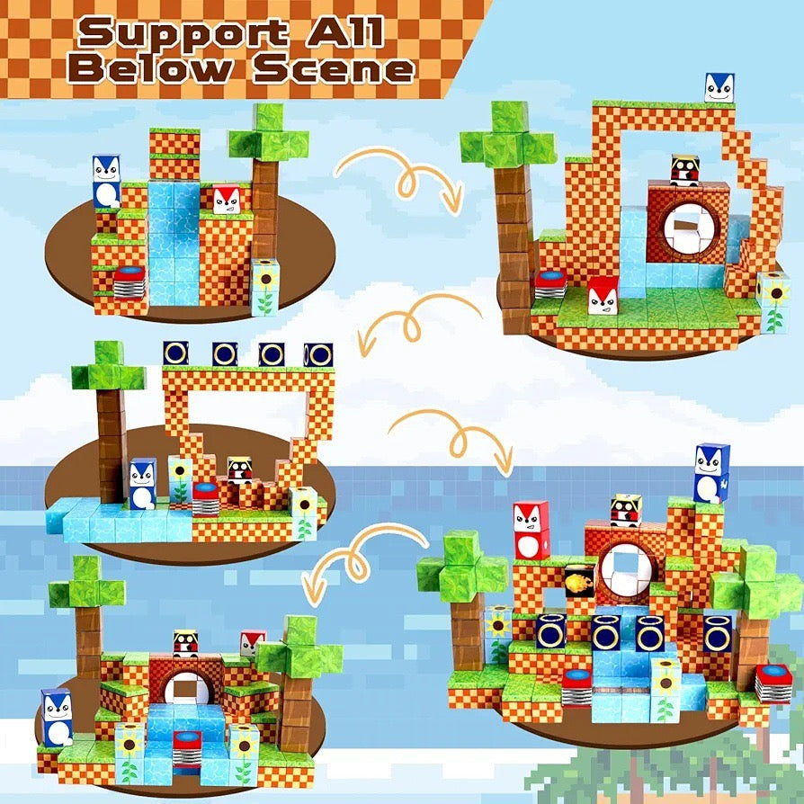 Jungle Adventure Creative DIY Cube Building Set - 100 Pieces