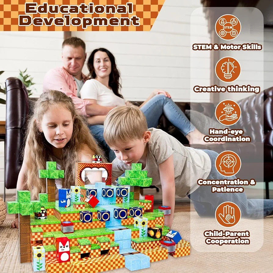 Jungle Adventure Creative DIY Cube Building Set - 100 Pieces