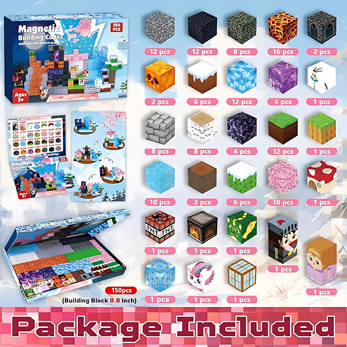 Lava Forest Creative DIY Cube Building Set - 150 Pieces