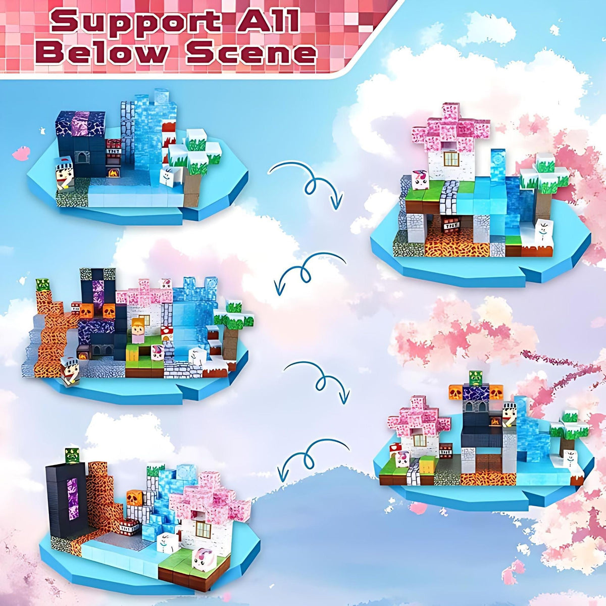 Lava Forest Creative DIY Cube Building Set - 150 Pieces