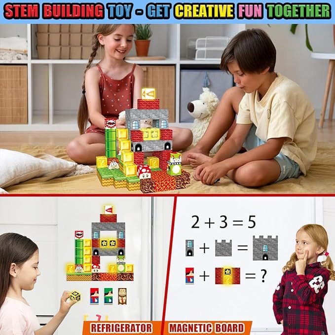 Video Game Adventure Creative DIY Cube Building Set - 200 Pieces