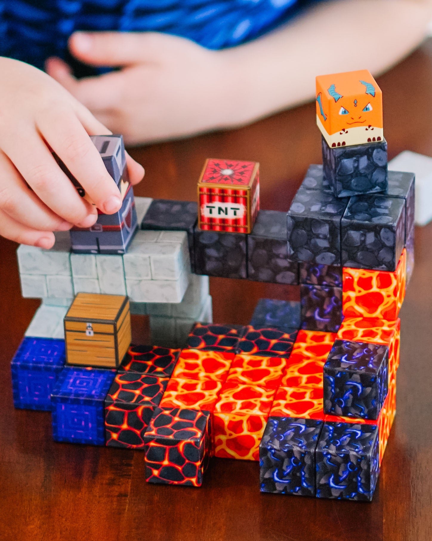 120/285 PCS Magnetic Building Blocks - Lava Knight & Sakura Princess Theme