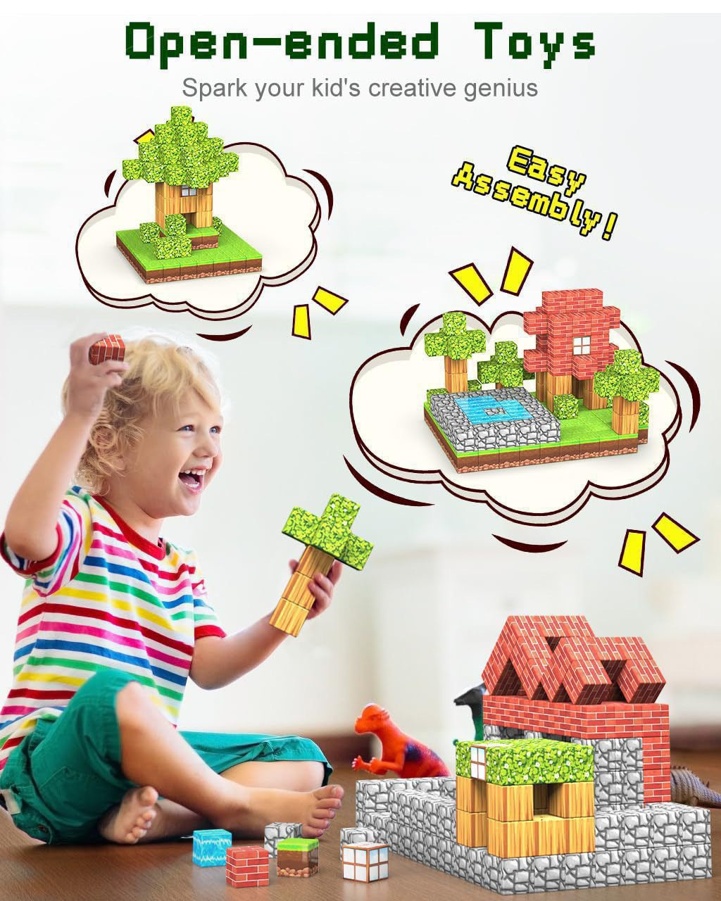 Amazon Rainforest Creative DIY Cube Building Set - 285 Pieces