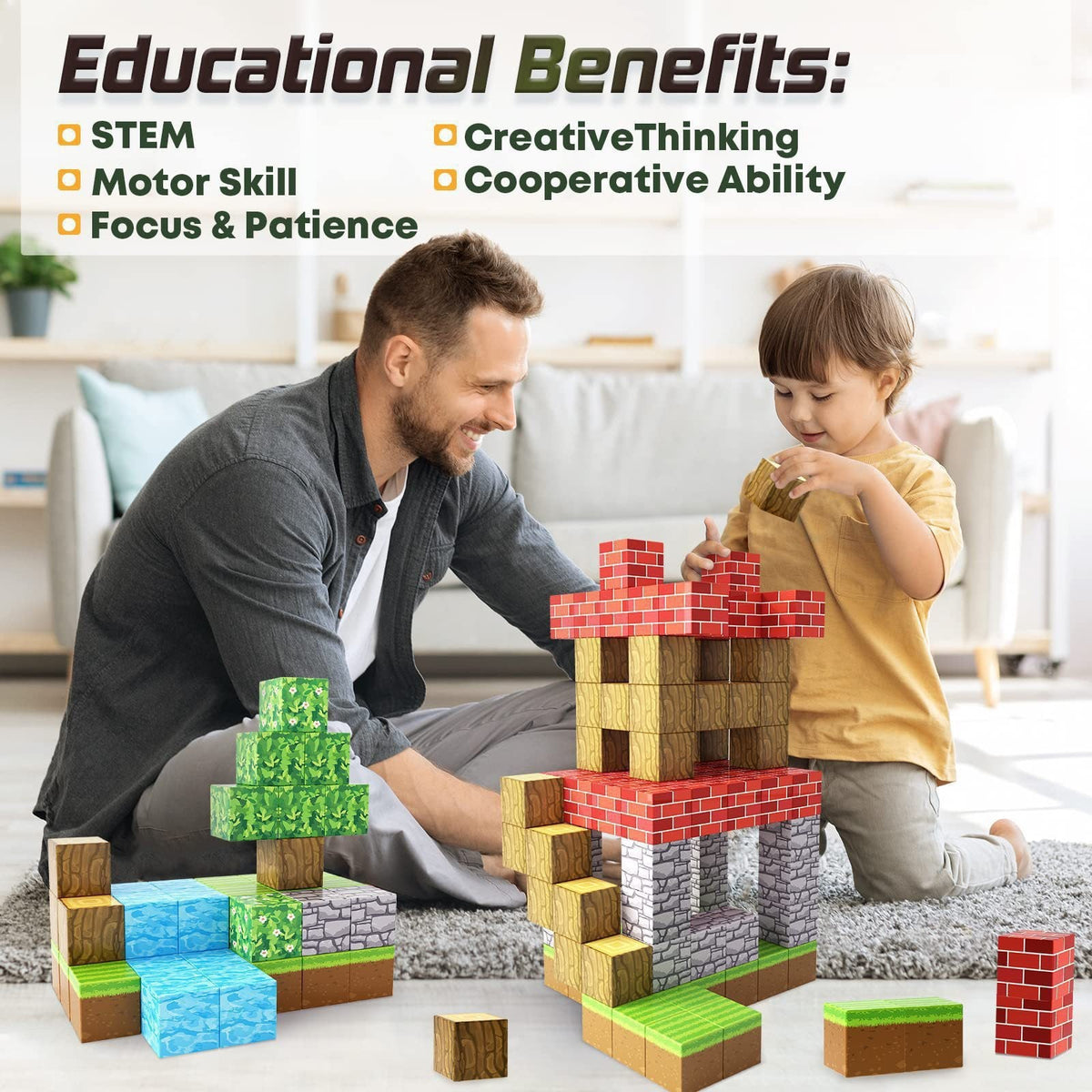 Amazon Rainforest Creative DIY Cube Building Set - 285 Pieces