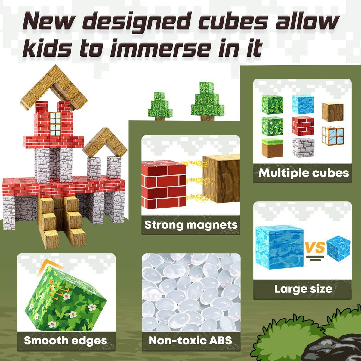 Amazon Rainforest Creative DIY Cube Building Set - 285 Pieces
