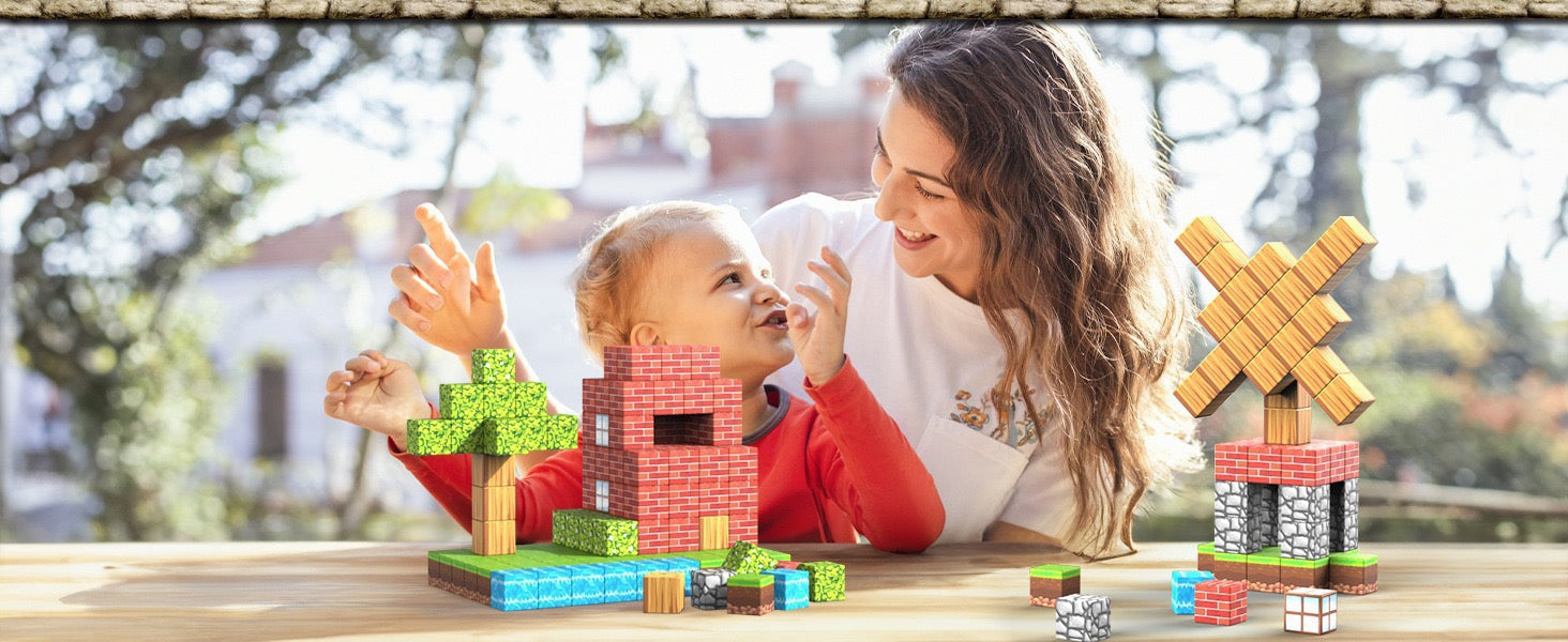 285 PCS Magnetic Building Blocks - Amazon Rainforest Theme