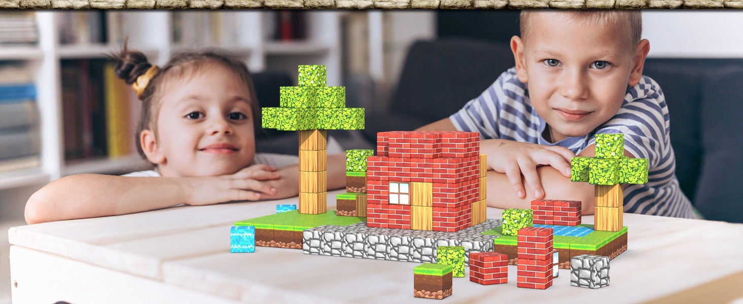 285 PCS Magnetic Building Blocks - Amazon Rainforest Theme