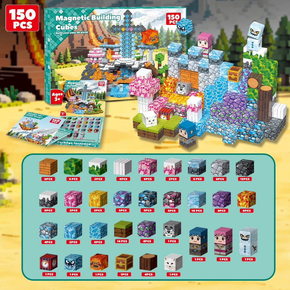 Northern Realm Castle Creative DIY Cube Building Set - 150 Pieces