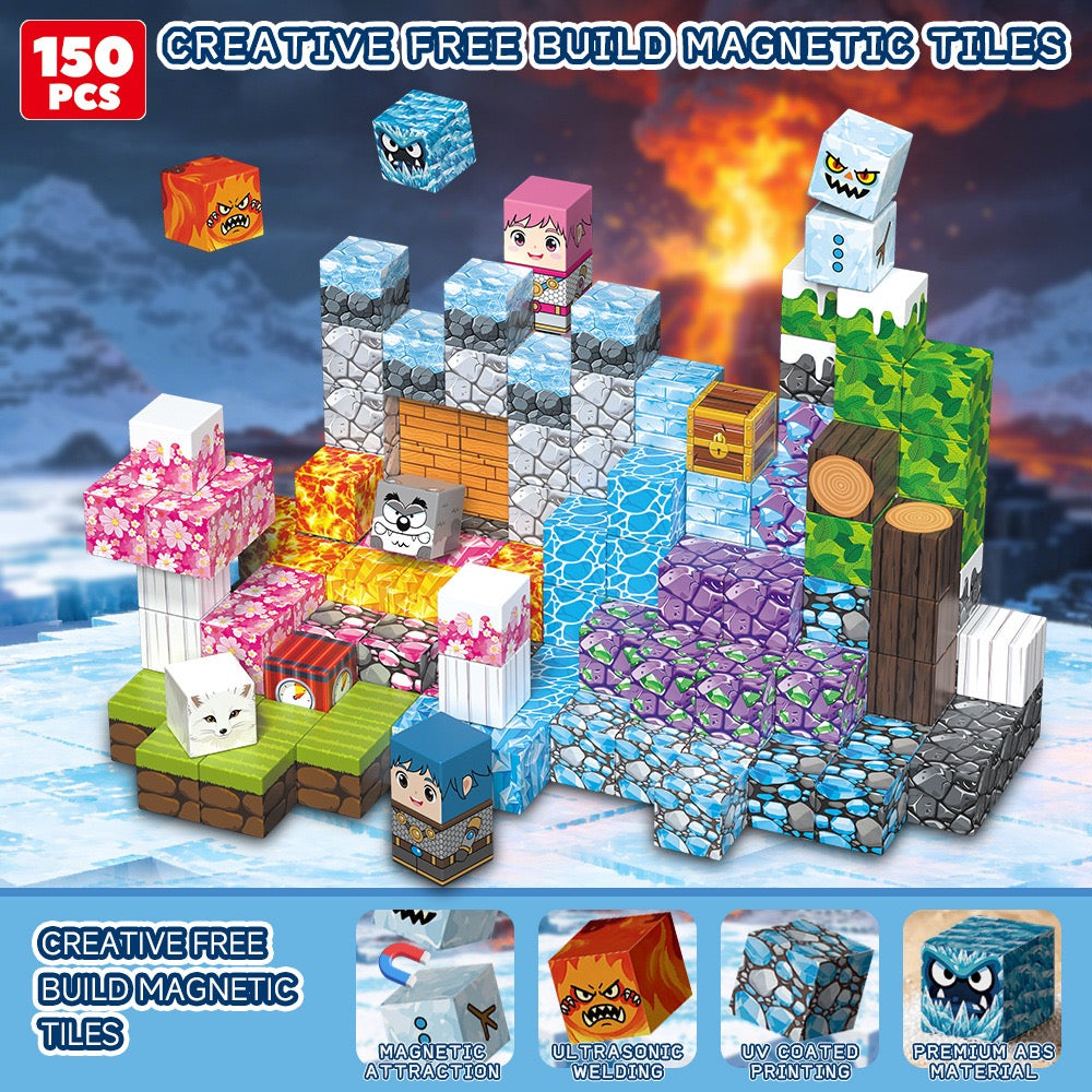 Northern Realm Castle Creative DIY Cube Building Set - 150 Pieces