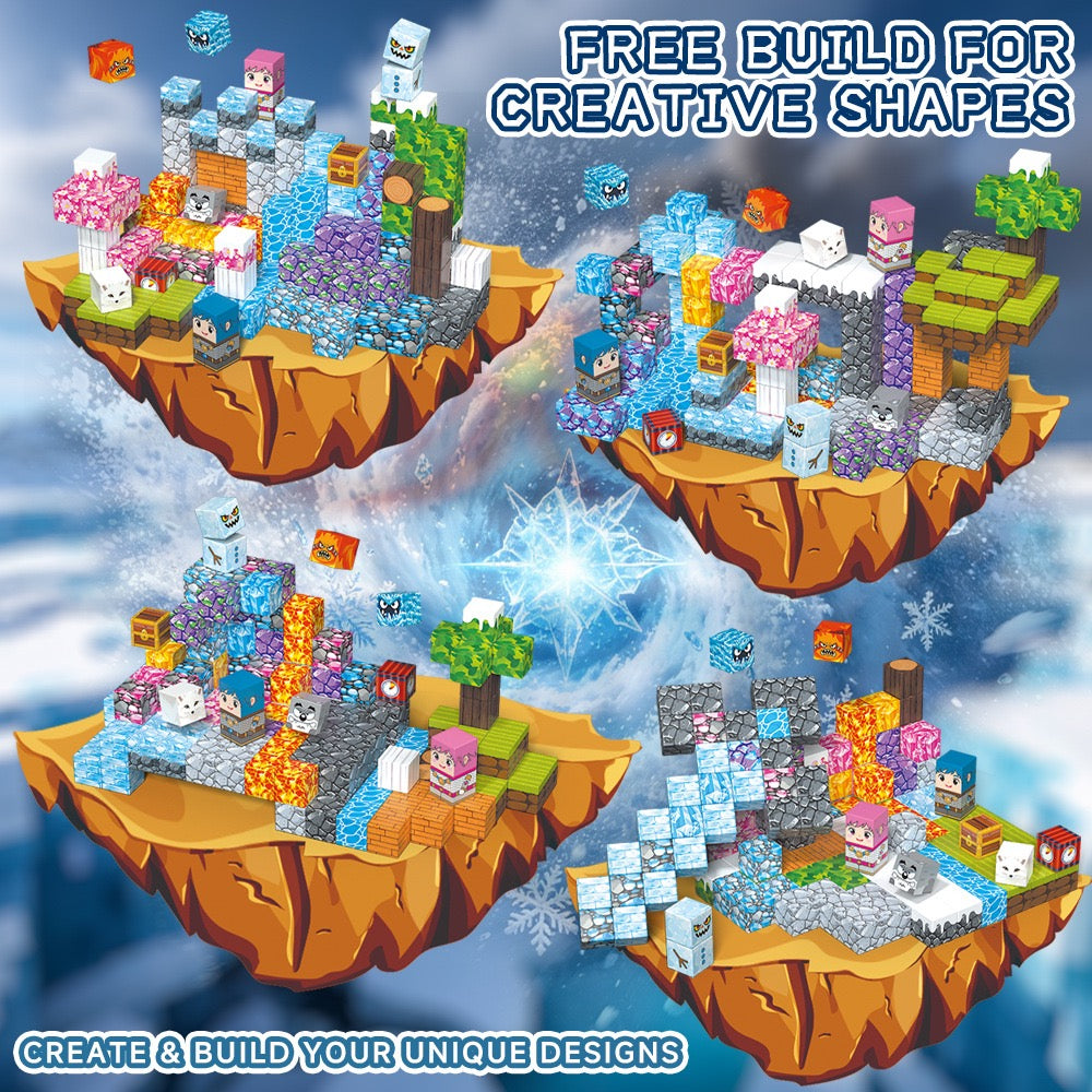 150 PCS Magnetic Building Blocks - Northern Realm Castle Theme