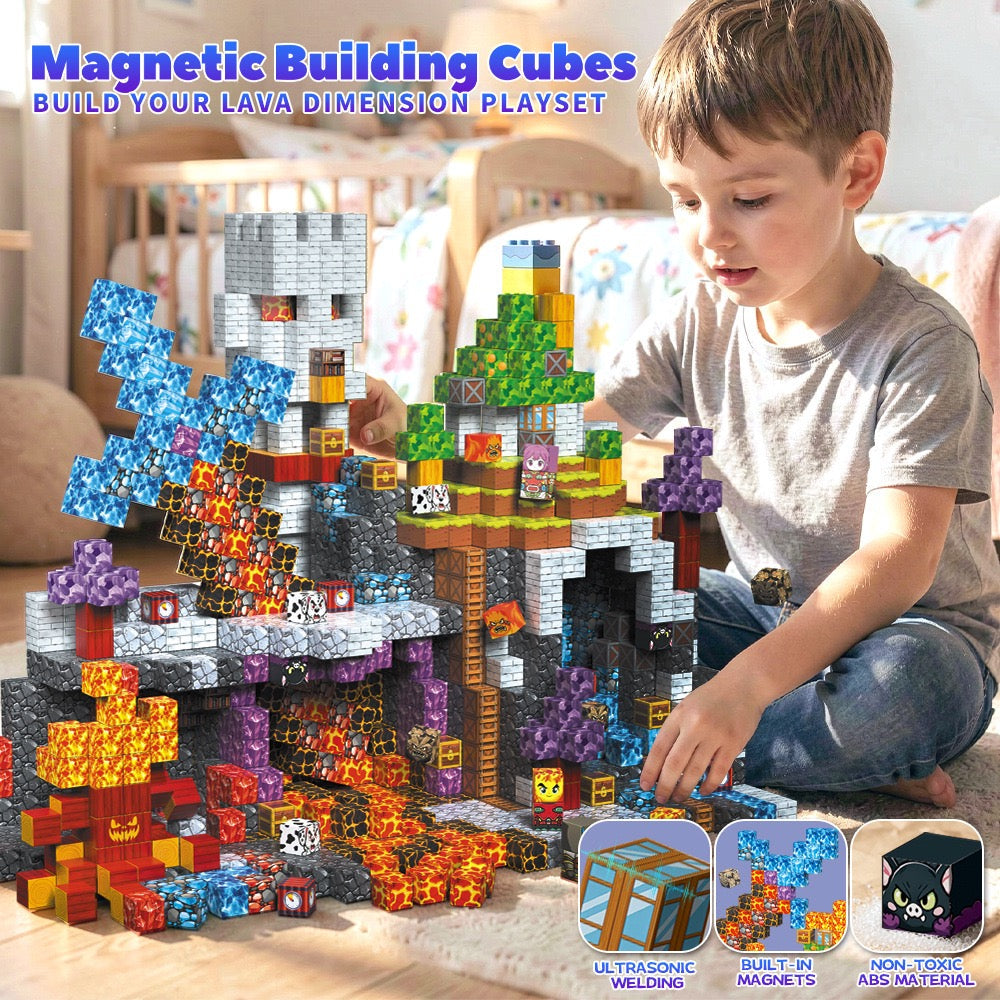 Sacred Fire Kingdom Creative DIY Cube Building Set - 200 Pieces