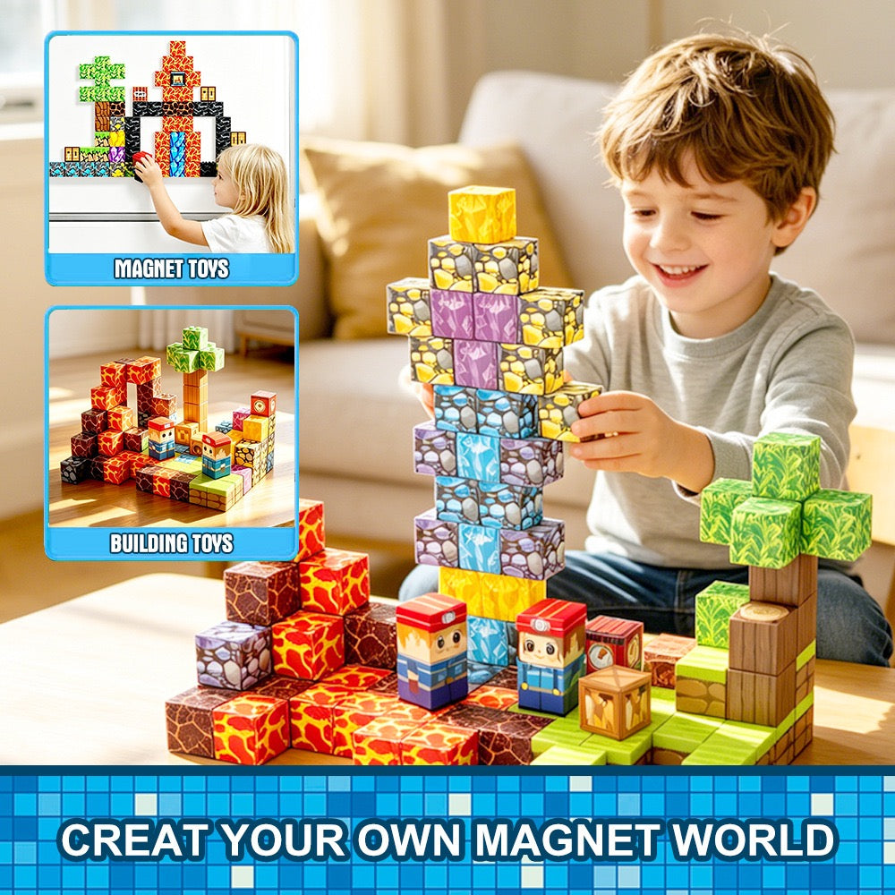 Crystal Mine Cave Creative DIY Cube Building Set - 100 Pieces