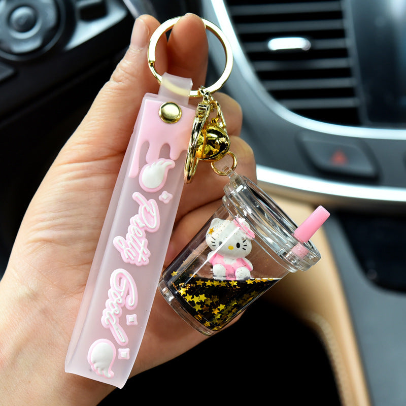 Milk Tea Hello Kitty Keyring Keychain