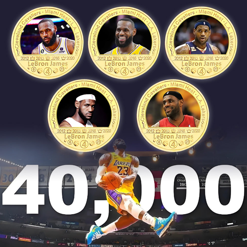 James Commemorative Coin NBA Star Surrounding Gifts Cross-border